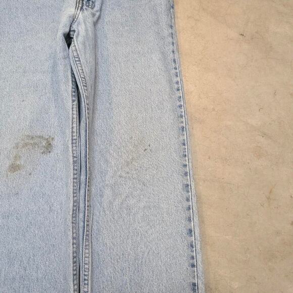 VTG 90s Levis 505 Orange Tab Mens 33x36 (32x35) Stains Denim Washed - Picture 4 of 8